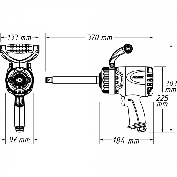Hazet 9013LGTT Slagmoersleutel 3/4" 3.800 Nm - Image 2