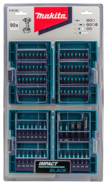 Makita Impact Black Slagschroefbitset 90-delig - Image 4