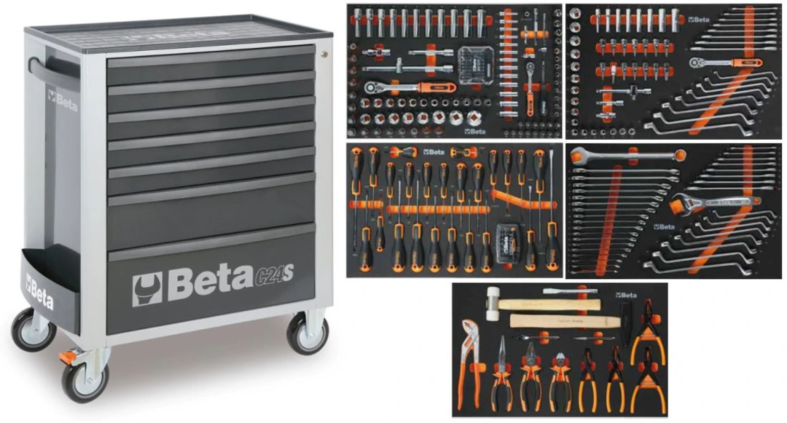 Beta Gevulde Gereedschapswagen 2400S G7/E-M - 309 Delig