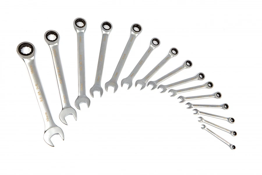 HBM 16 Delige Ring, Ratel, Steeksleutelset Voor Gereedschapswagen