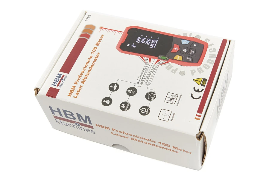 HBM Professionele 100 Meter Laser Afstandsmeter - Image 5