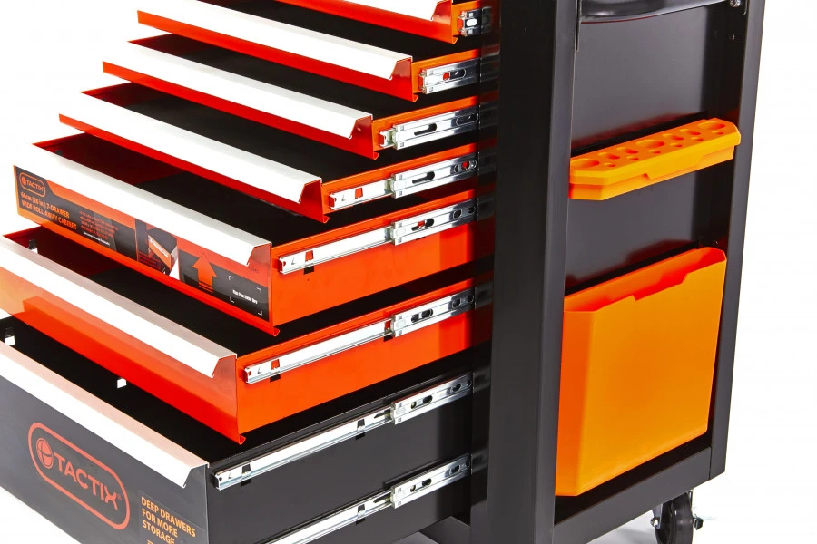 HBM Tactix Gereedschapswagen Met 7 Laden, 66 Cm, Zwart - Image 3