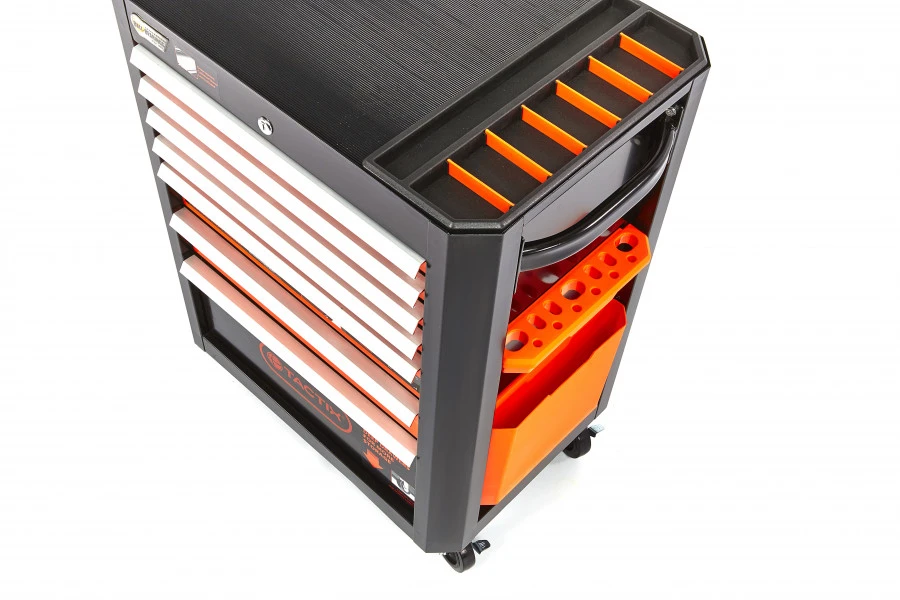 HBM Tactix Gereedschapswagen Met 7 Laden, 66 Cm, Zwart - Image 4