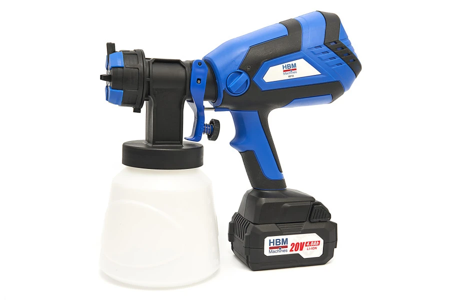 HBM Professionele 20 Volt 4.0AH Draagbare Elektrische Verfspuit Inclusief 2 Accu's Met 1000 ML Reser - Image 2