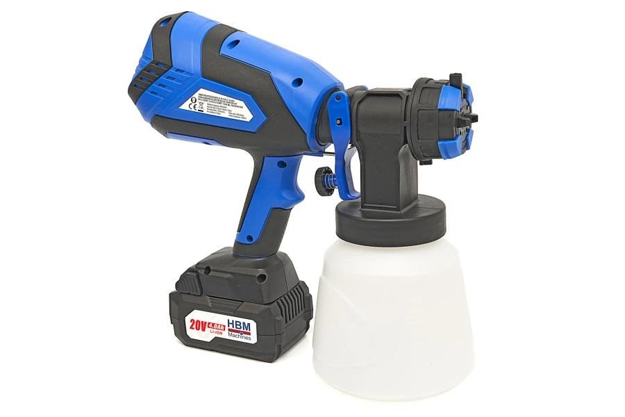 HBM Professionele 20 Volt 4.0AH Draagbare Elektrische Verfspuit Inclusief 2 Accu's Met 1000 ML Reser - Image 4