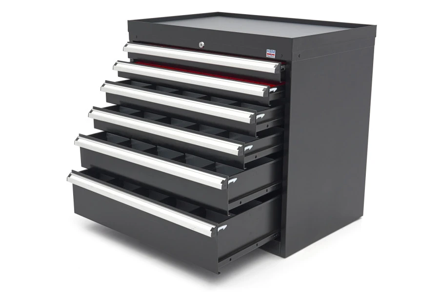 HBM 6 Laden Profi Gereedschapskast 88 X 58 X 80 Cm Zwart - Image 3