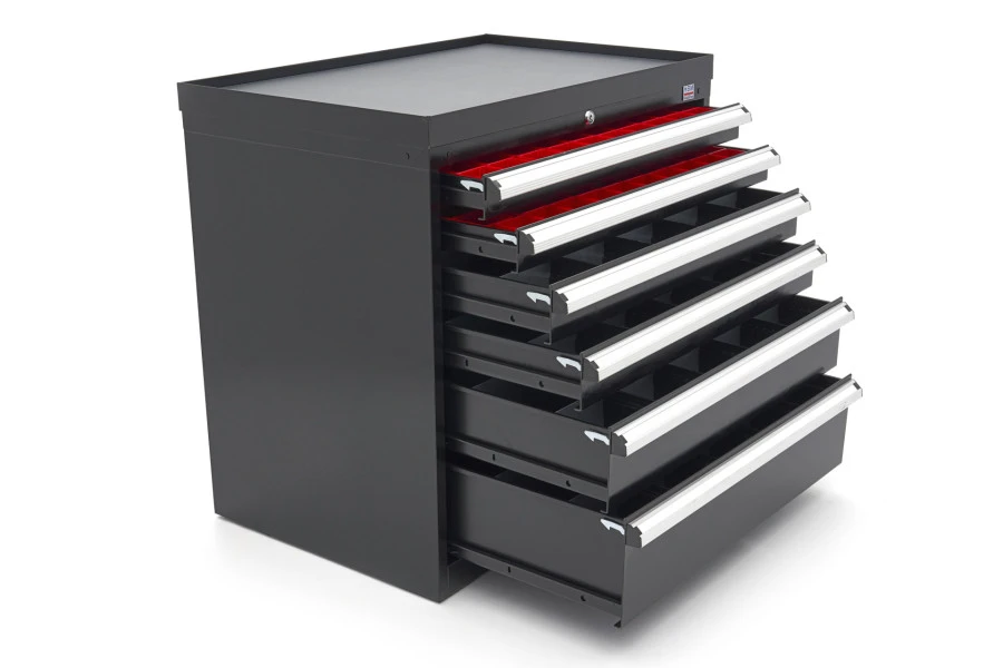 HBM 6 Laden Profi Gereedschapskast 88 X 58 X 80 Cm Zwart - Image 4