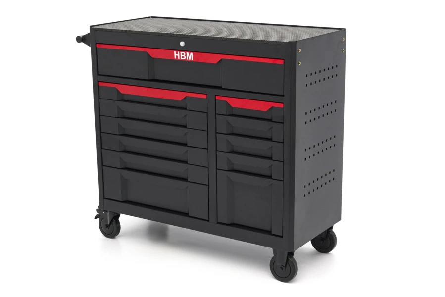 HBM Gereedschapswagen 12 Laden, 106 Cm, Zwart
