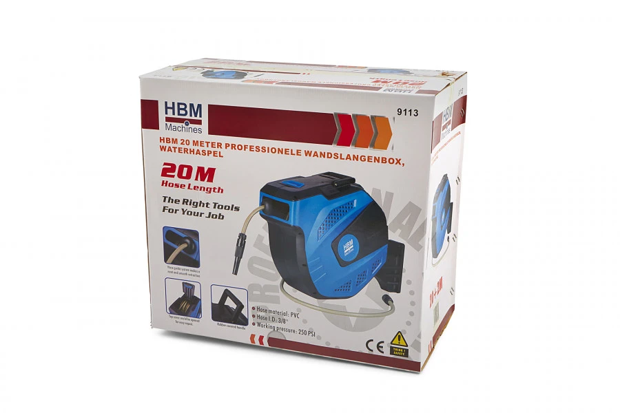 HBM Professionele Wandslangenbox, Waterhaspel, Tuinslanghaspel - Image 7