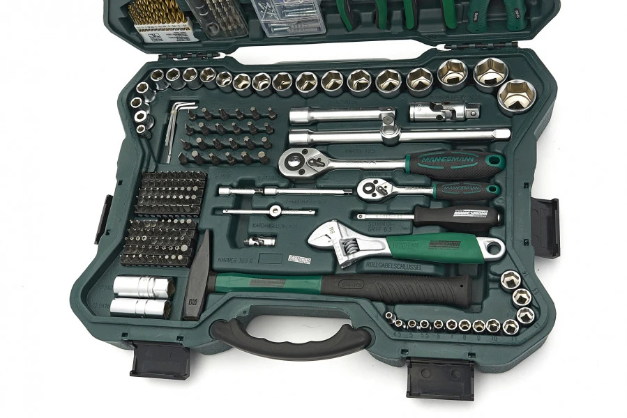 Mannesmann Professionele 303-delige Gereedschapkoffer - Gereedschapsset