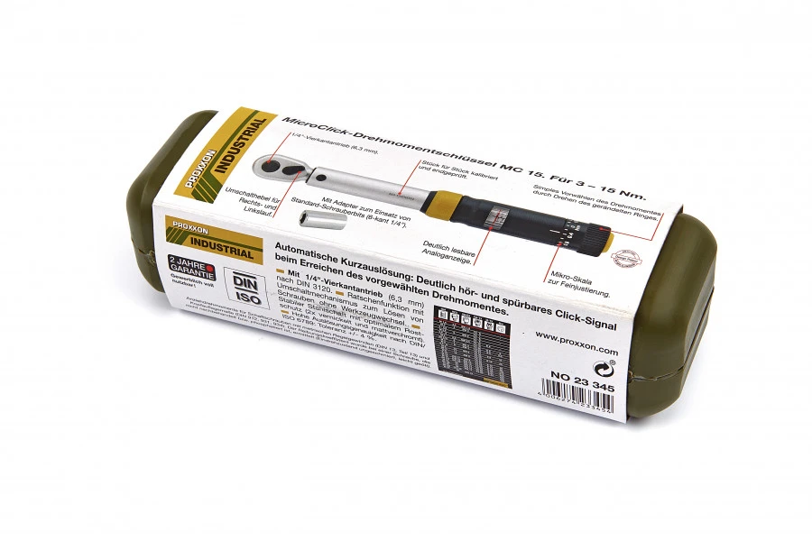 Proxxon MicroClick MC 15 - 1/4" Momentsleutel 3-15 Nm - Image 6