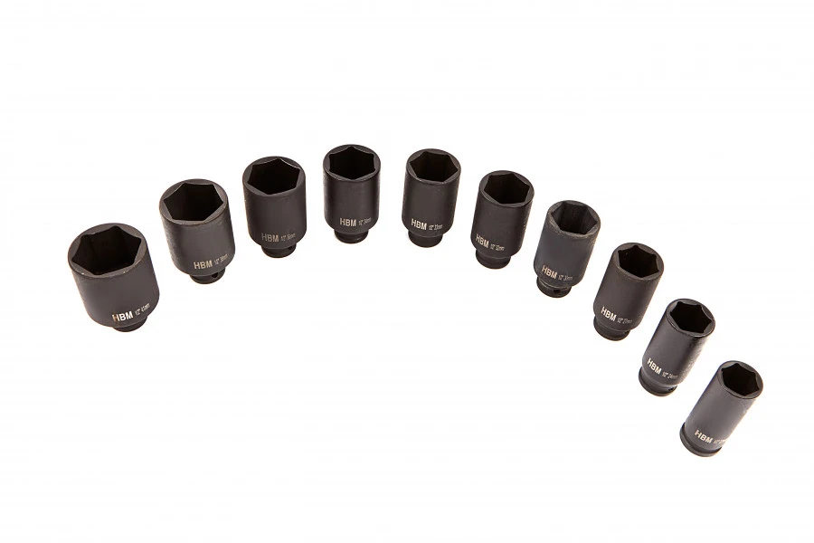 HBM 1/2" Krachtdoppenset Grote Maten 10 Delig - Image 3