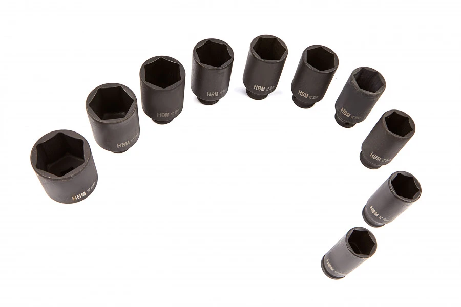 HBM 1/2" Krachtdoppenset Grote Maten 10 Delig - Image 2