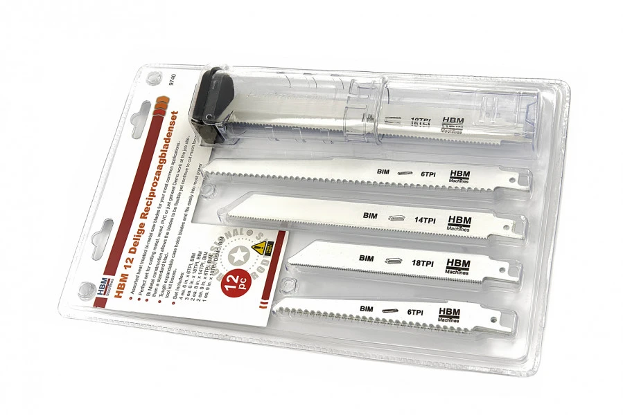 HBM 12 Delige Bi-Metaal Reciprozaagbladenset