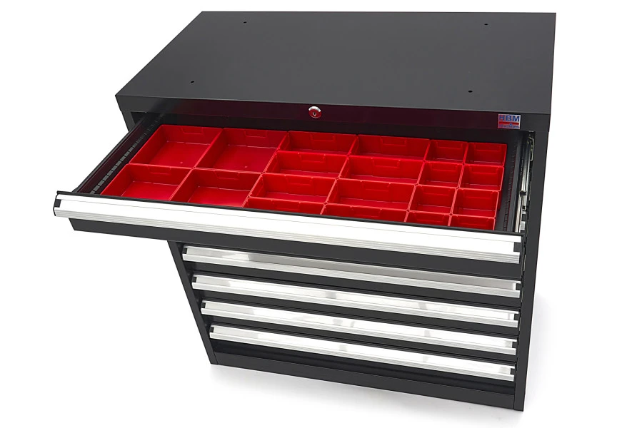 HBM 8 Laden Profi Gereedschapskast 90 X 45 X 90 Cm Zwart - Image 9