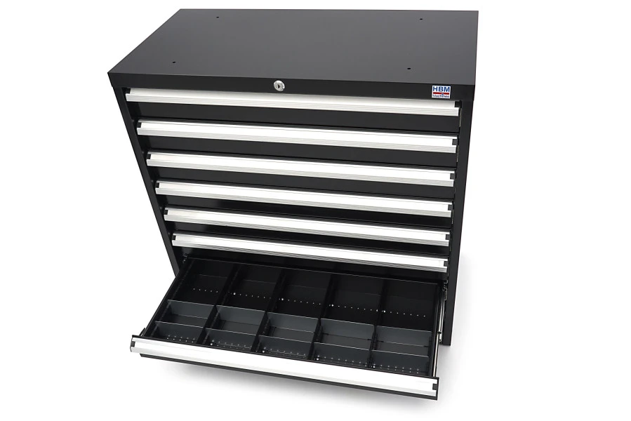 HBM 8 Laden Profi Gereedschapskast 90 X 45 X 90 Cm Zwart - Image 15