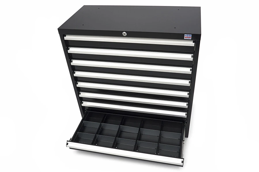 HBM 8 Laden Profi Gereedschapskast 90 X 45 X 90 Cm Zwart - Image 16