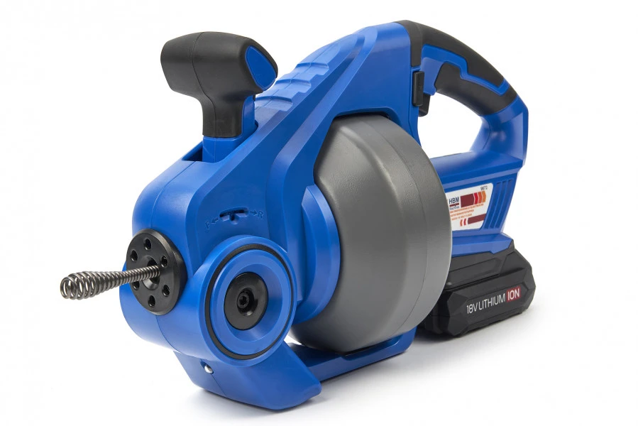 HBM Professionele Elektrische Gootsteenontstopper Op Accu 18 Volt 2,0AH