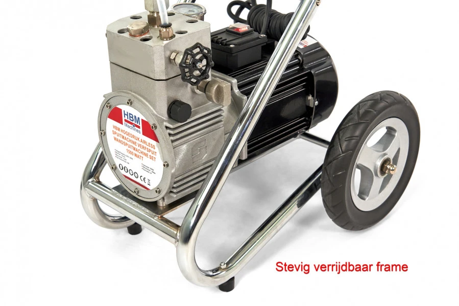 HBM Hogedruk Airless Spuitmachine Verfspuit Wandspuitmachine Set 1500 Watt - Image 8