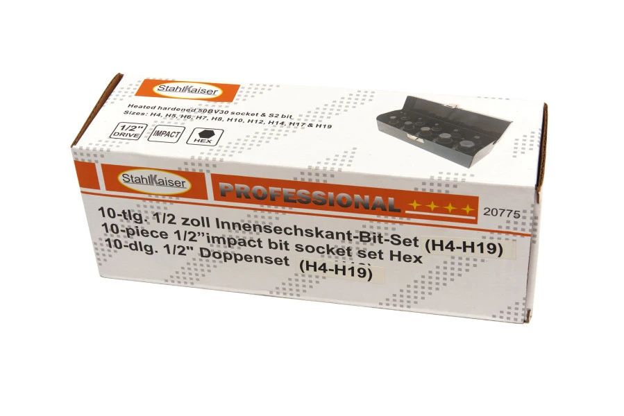 Stahlkaiser 10 Delige ½” Krachtdoppenset H4-H19 - Image 4