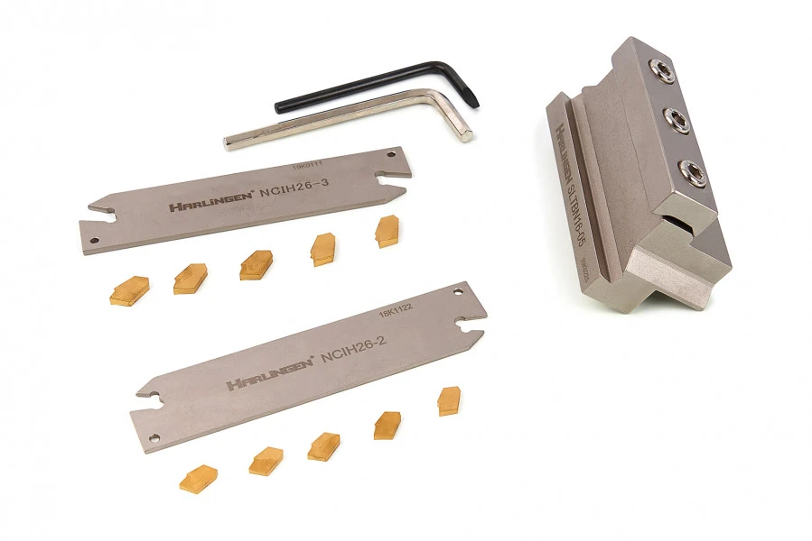 Harlingen Professionele Afsteekhouder Met 2 En 3 Mm Afsteekplaten - Image 2