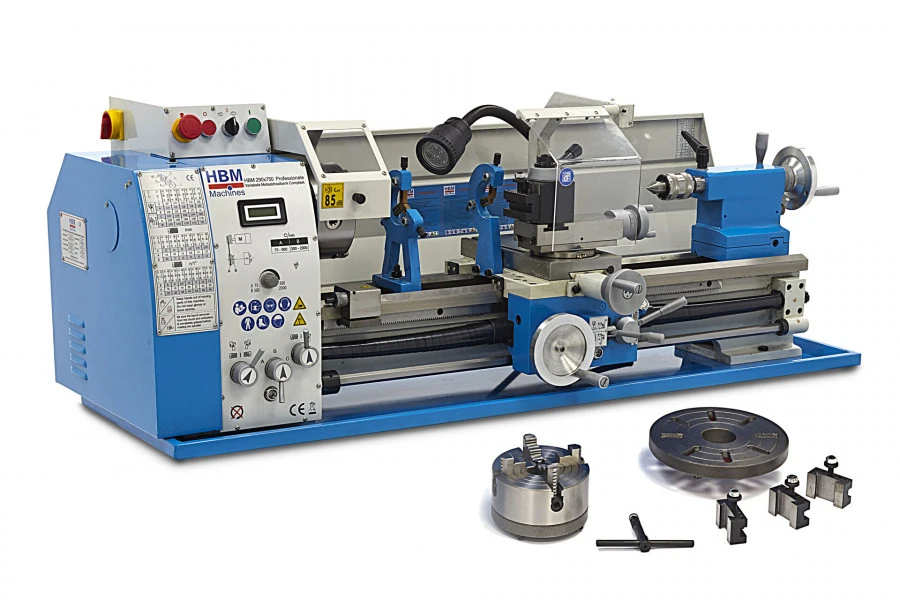 HBM 290 X 750 Professionele Variabele Metaaldraaibank Compleet - Image 2