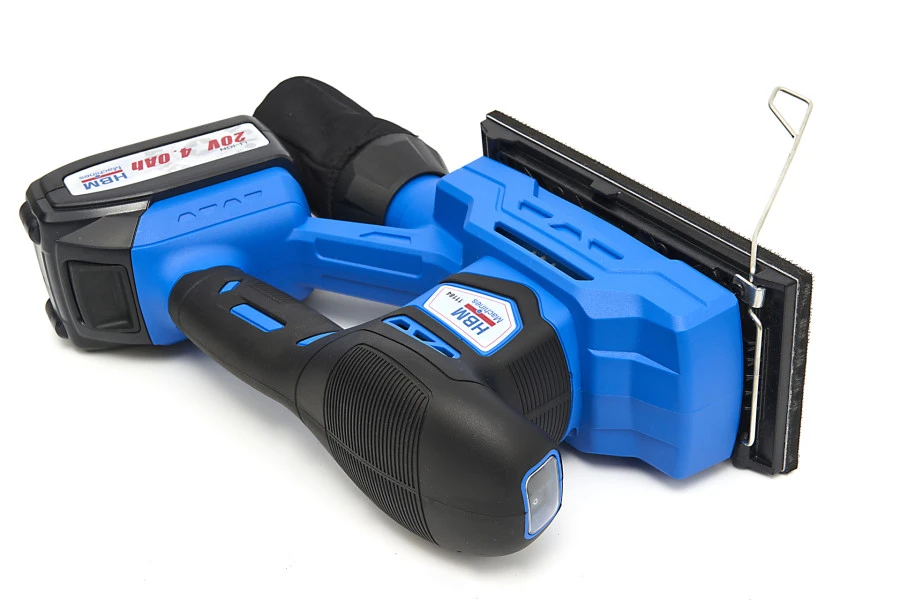 HBM Professionele 20 Volt 4,0AH Lion Vlakschuurmachine Inclusief 2 Lion Accu's En 15 Schuurvellen - Image 6