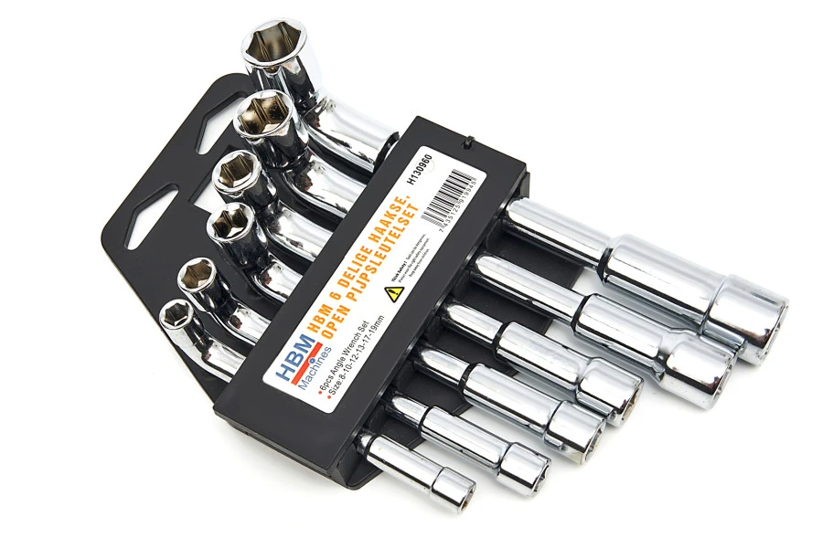 HBM 6 Delige Haakse, Open Pijpsleutelset - Image 3