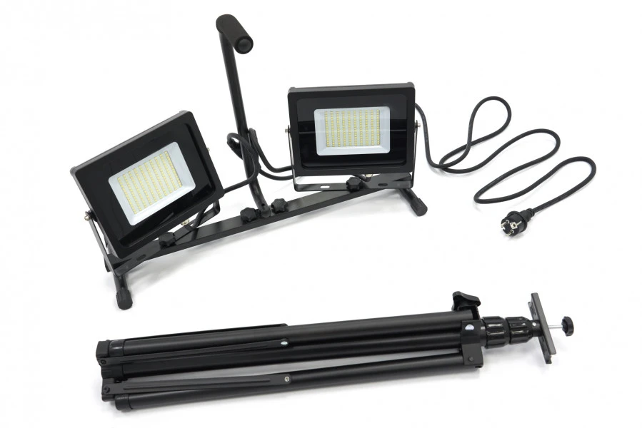 HBM Dubbele LED Bouwlamp 2 X 50 Watt - 2 X 4000 Lumen Met Statief - Image 4