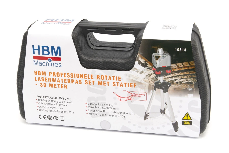 HBM Professionele Rotatie Laserwaterpas Set Met Statief - 30 Meter - Image 13