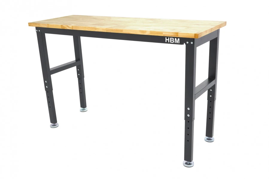 HBM Werkbank Met Massief Houten Blad, In Hoogte Verstelbaar, 152 Cm - Image 3