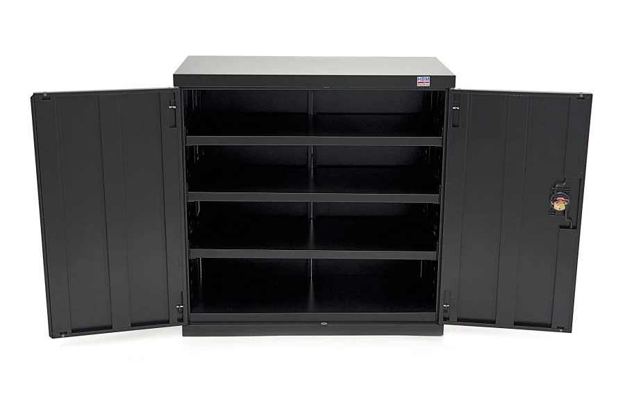 HBM Profi Gereedschapskast 90 X 45 X 90 Cm. Met 3 Planken Zwart - Image 6