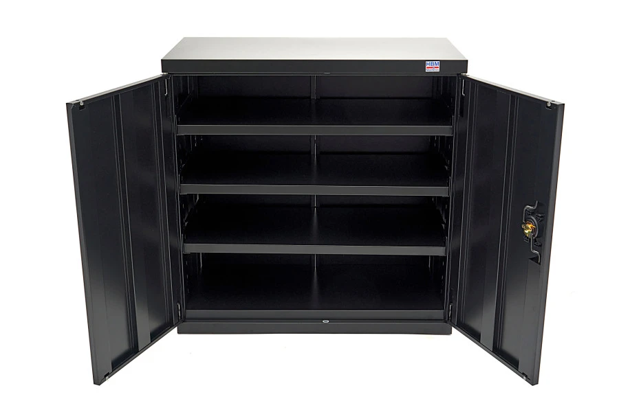 HBM Profi Gereedschapskast 90 X 45 X 90 Cm. Met 3 Planken Zwart - Image 5