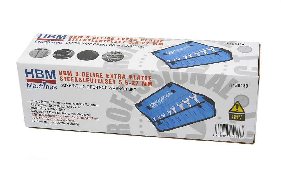 HBM Extra Platte Steeksleutelset 5,5 – 27 Mm 8-Delig - Image 5