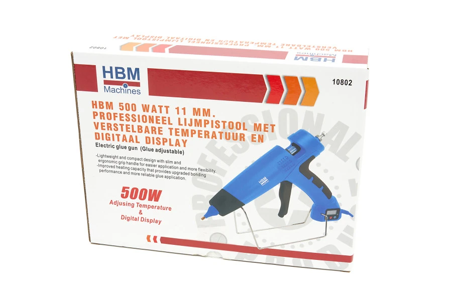 HBM 500 Watt 11 Mm. Professioneel Lijmpistool Met Verstelbare Temperatuur En Digitaal Display - Image 7