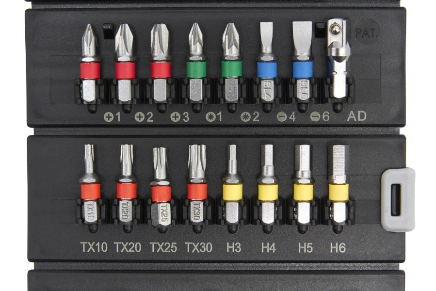 AOK 23 Delige Professionele ¼” Doppenset En Bitset Met Ratel In Handige Opbergetui - Image 6