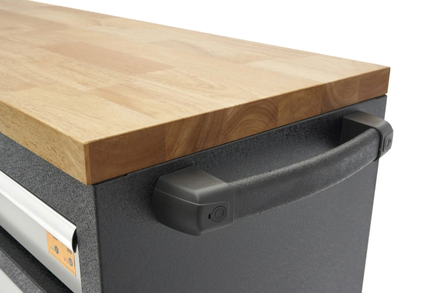 HBM Gereedschapswagen Met Houten Werkblad - 168 Cm - Grijs - Image 12