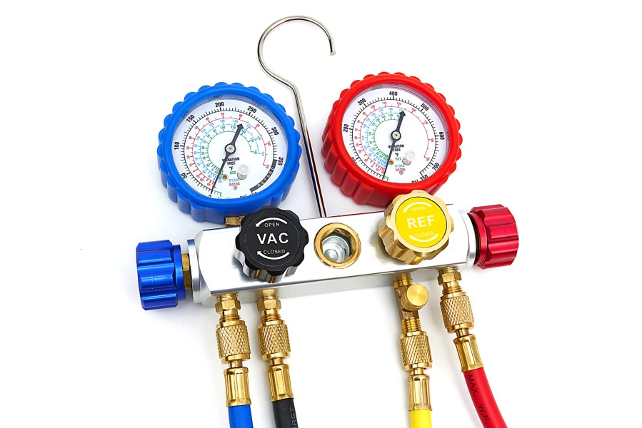 HBM Vacuümpomp 1 Traps Met 2 Voudige Manometerset 85 Liter Per Minuut - Image 7