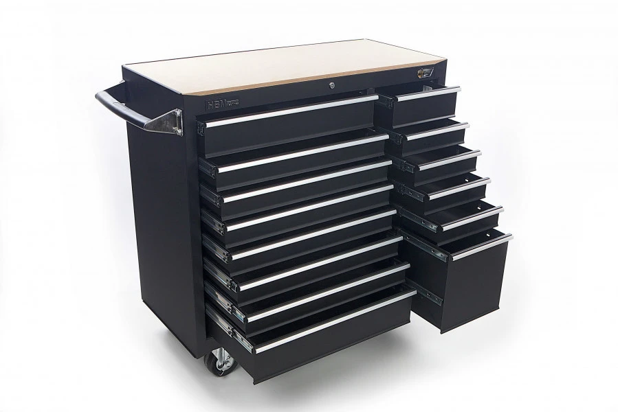 HBM Gereedschapswagen 14 Laden 100 Cm - Zwart - Image 2