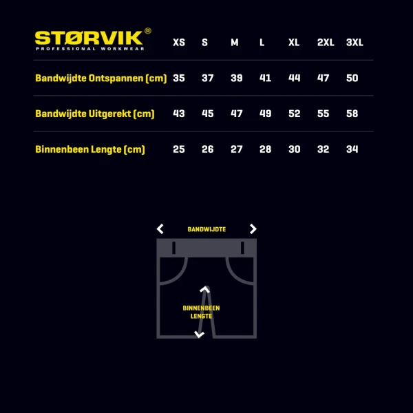 Storvik Thijs Korte Stretch Werkbroek Zwart - Image 5